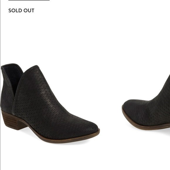 Lucky Brand Bashina Perforated Bootie Black - Picture 3 of 8